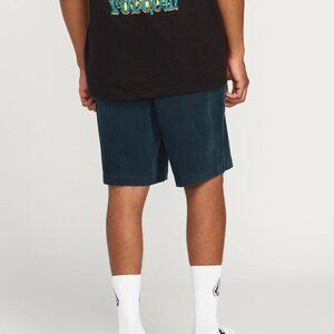 NWT Volcom Frickin Mix Elastic Waist Shorts Curduroy L